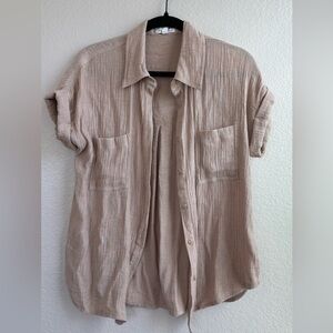 Blu Pepper Light Brown Casual Button Down Shirt